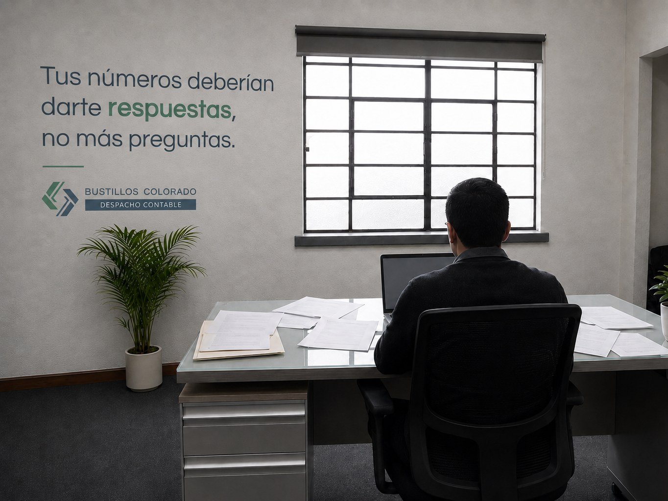 Escritorio con documentos pendientes de revisión
